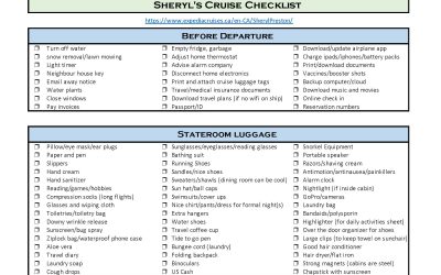 Sheryl’s Cruise Checklist